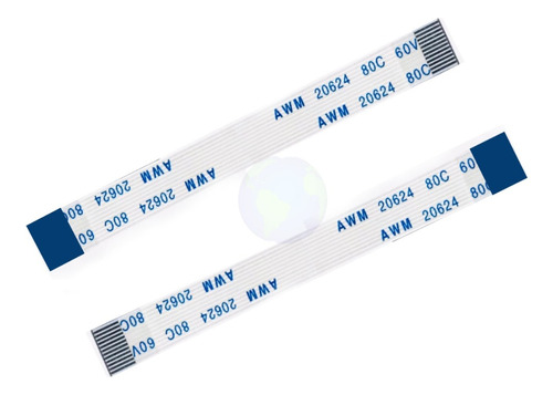 2 Cabos Flat 12 Vias 8cm Para Touchpad Notebook Cce Win U45 L