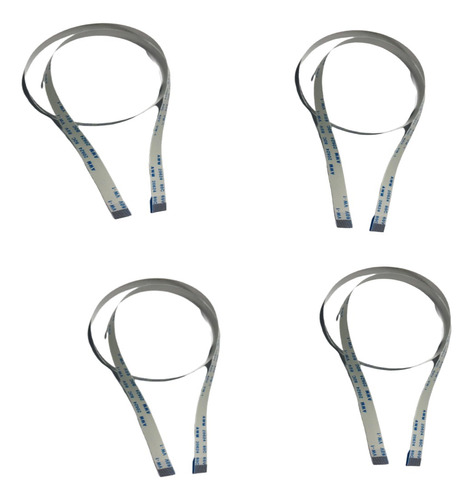 4 Cabos Flat 12 Vias 80cm X 0,6cm (Passo 0,5mm) - Compatível Para Barra De Led Tv Philco Ph42m