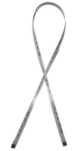 1 Cabo Flat 4 Vias Normal 20cm X 0,5cm (Passo 1,0mm) - Compatível P/ Tela Teclado Korg Pa600
