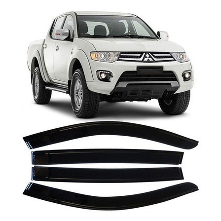 Calha de Chuva Defletor Mitsubishi L200 Triton 2016 a 2020 4 Portas Ecoflex