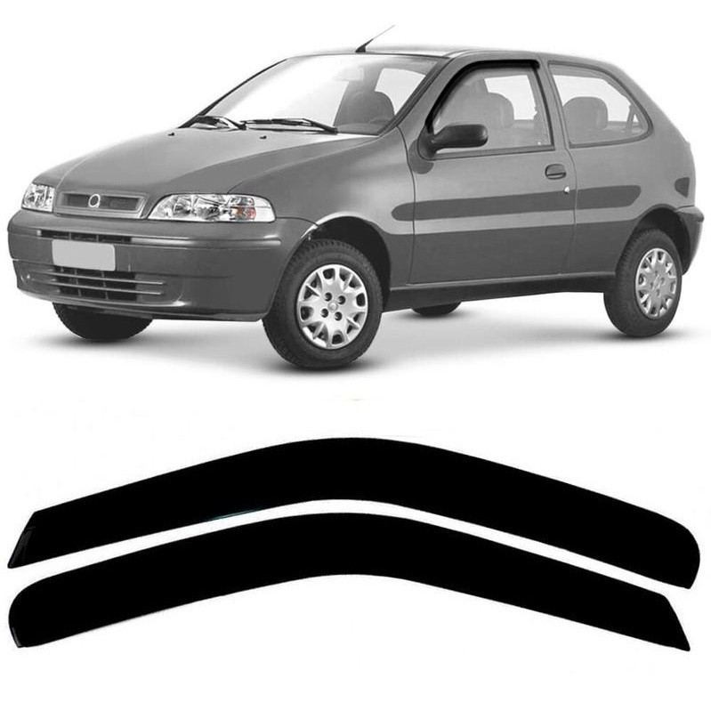Calha Defletor De Chuva Para Palio 2 Portas 1996 A 2016 em Oferta na Shopee
