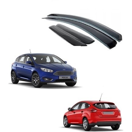 Super Defletor Calha de Chuva Focus Hatch 2014 a 2018 4 Portas Ecoflex