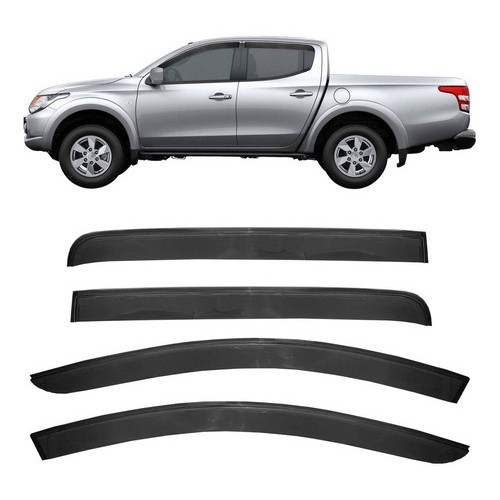Calha de Chuva Defletor Mitsubishi L200 Triton Sport Outdoor 2021 a 2022 4 Portas Ecoflex
