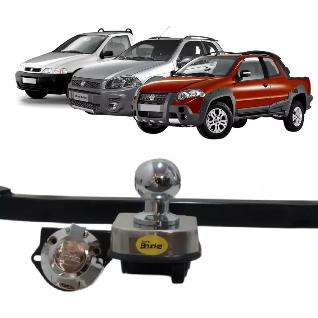 Engate Reboque Rabicho Fixo Fiat Strada Adventure Trek 98 A 20 700kg