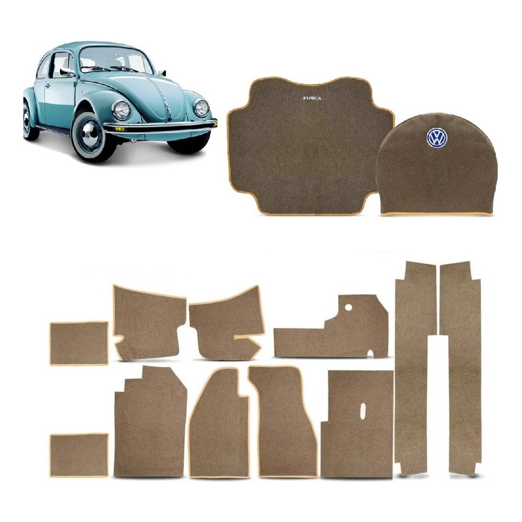Forração Revestimento Assoalho Fusca Carpete + Tapete Mala