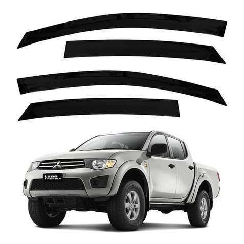 Calha de Chuva Defletor Mitsubishi L200 Triton 2007 a 2015 4 Portas Ecoflex