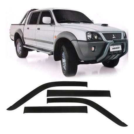 Calha de Chuva Defletor Mitsubishi L200 Sport Outdoor 2007 a 2020 4 Portas Ecoflex