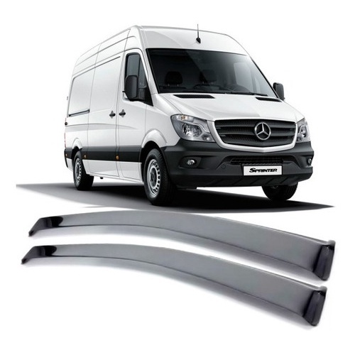 Calha de Chuva Defletor Mercedes Sprinter Meia Curva 2012 a 2017 2 Portas Ecoflex