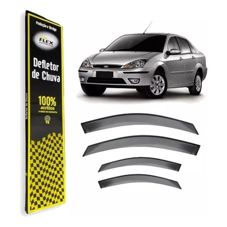Defletor Calha de Chuva Focus Hatch 2001 2002 2003 2004 2005 2006 2007 2008 2009 4 Portas Ecoflex