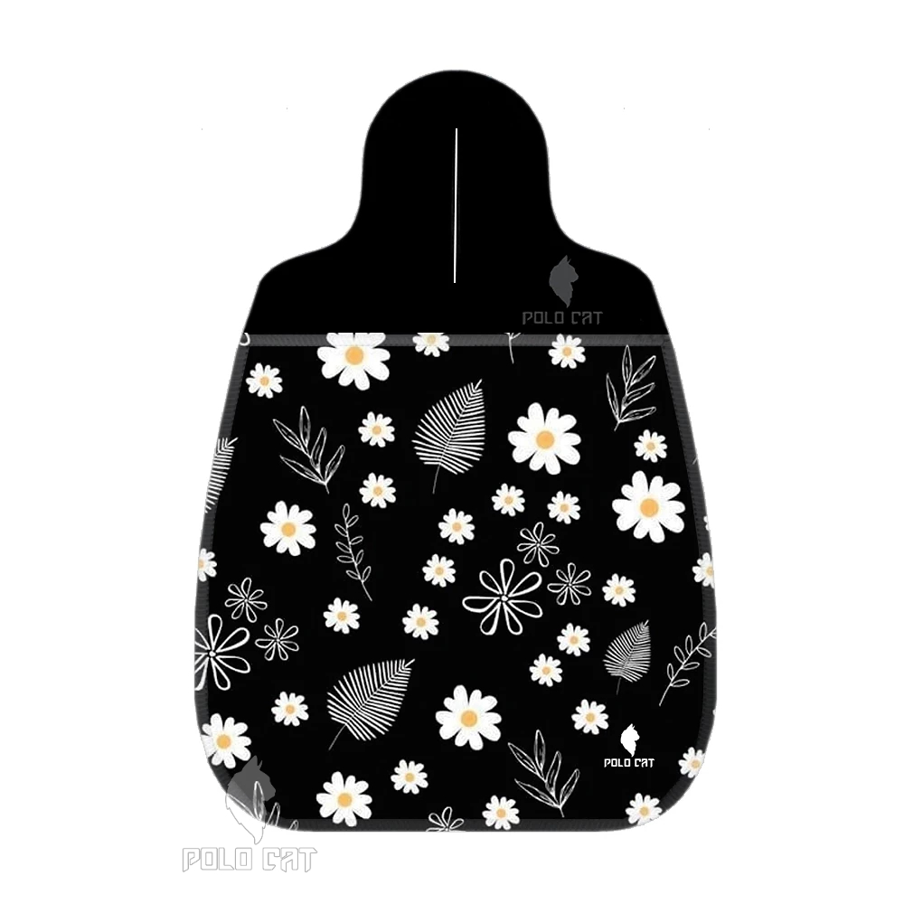 Lixeira para Carro Automóvel Limpeza  Neoprene 2mm Grosso Floral Fundo Preto Folhas Petalas em Oferta na Shopee