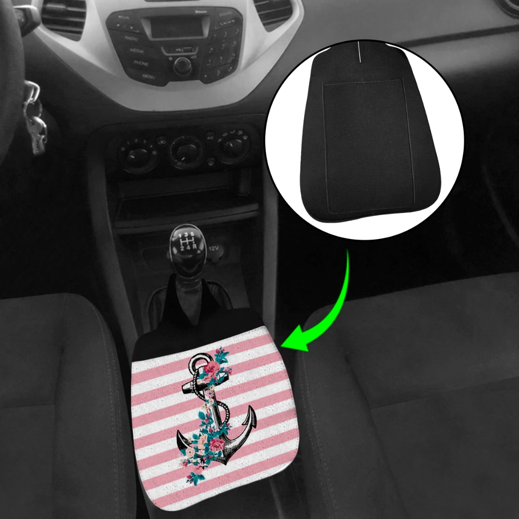 Lixeira de Carro Anti Furto Ancora Flores Rosa