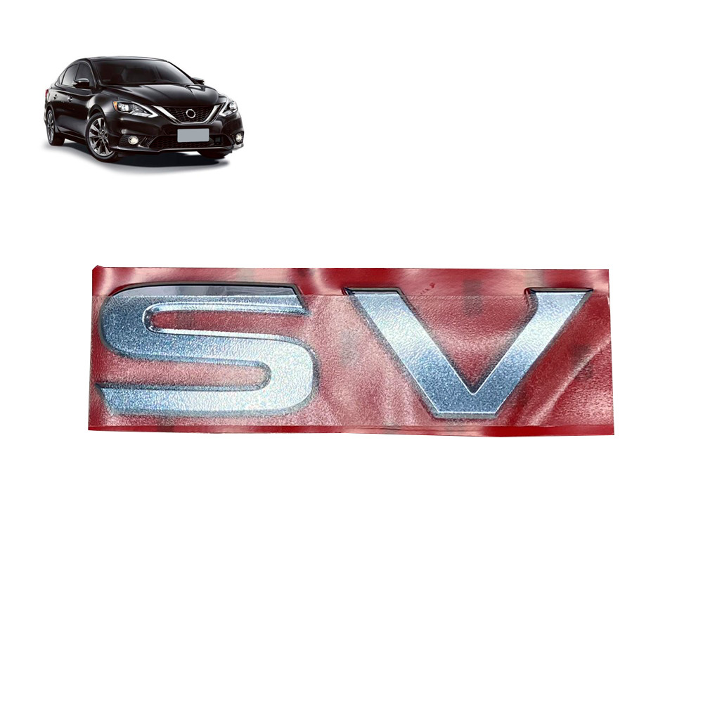 Emblema Letreiro SV Versa Sentra Livina Cromado Auto Colante