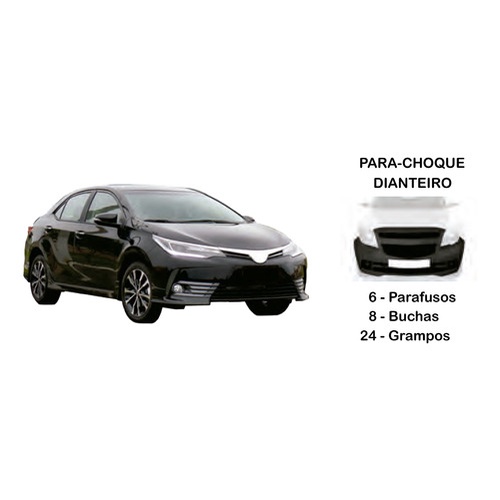 Kit Presilha Parachoque Dianteiro Corolla Xrs 2017 2018 2019