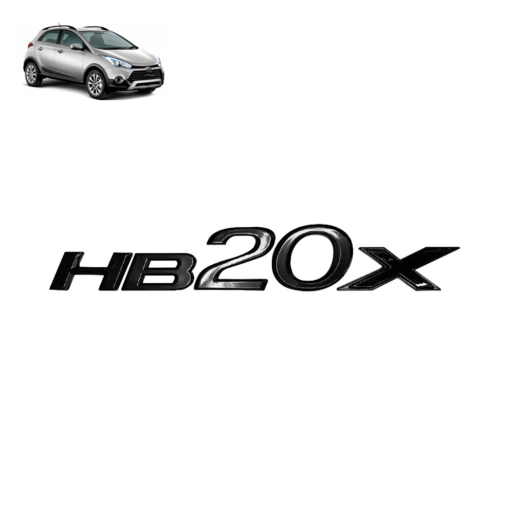 Emblema Letreiro HB20-X 2014 Em Diante Black Piano Preto