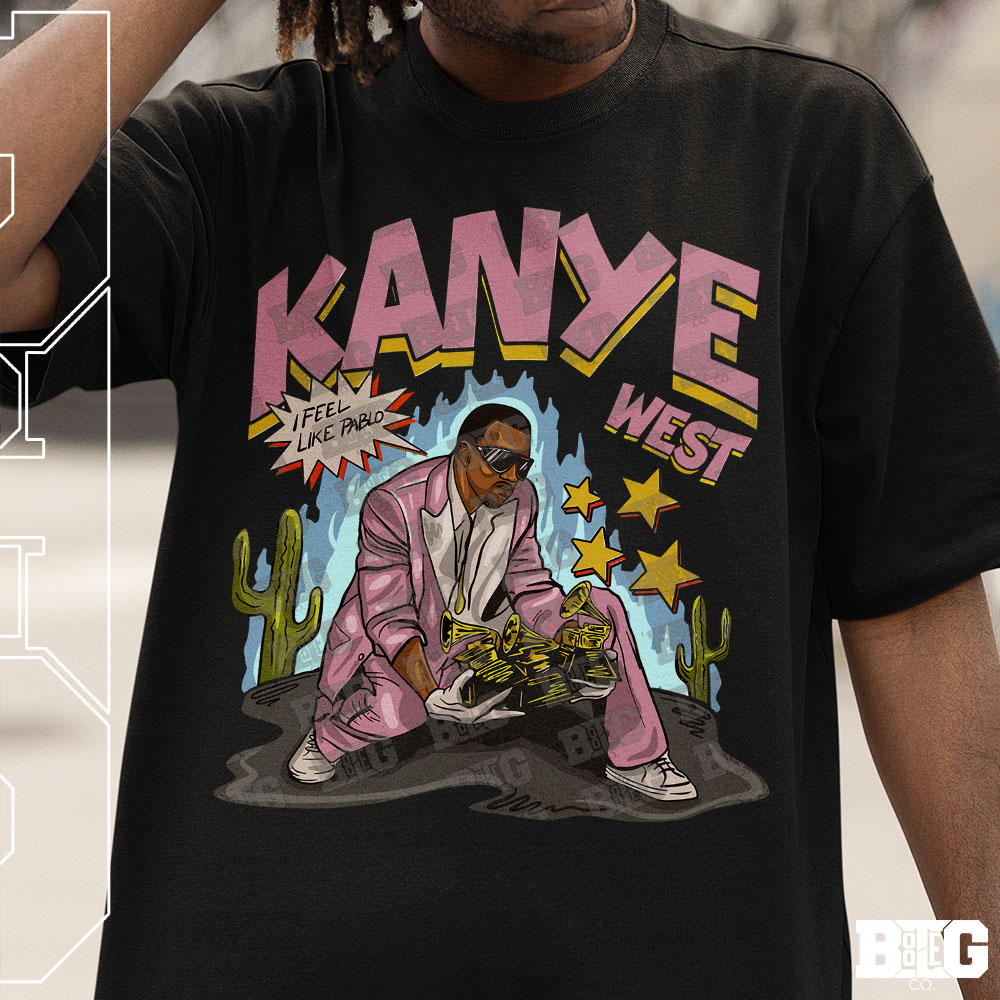 Camisa Algodão Estampada Kanye West I Fell Like Pablo Desenho Ye