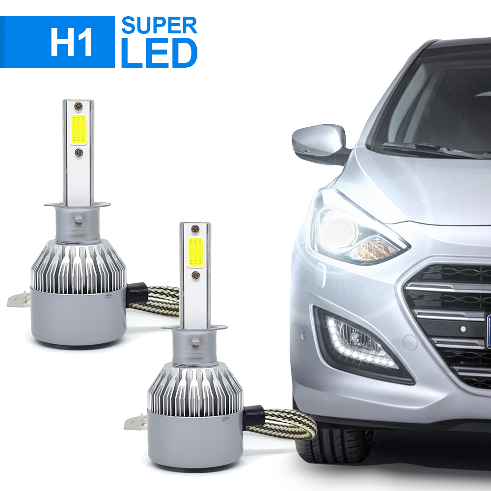 Par Lâmpadas H1 Farol Alto Polo 2002 2003 2004 2005 2006 2007 Super Led C6 6000k Branco Frio Efeito Xenon