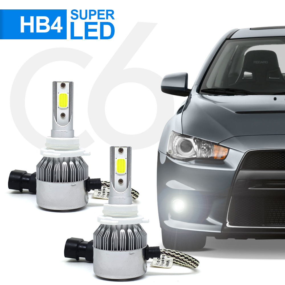 Par Lâmpadas HB4 Farol Baixo Corolla 2013 2014 2015 2016 2017 Super Led C6 6000k Branco Frio Efeito Xenon