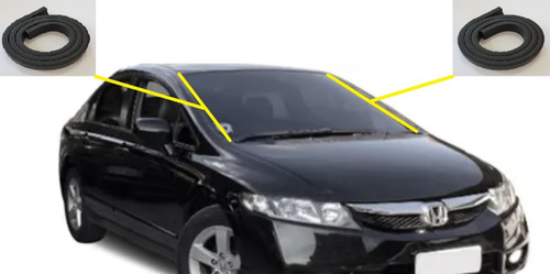 Acabamento Borracha Lateral Para-brisa Honda New Civic 2010