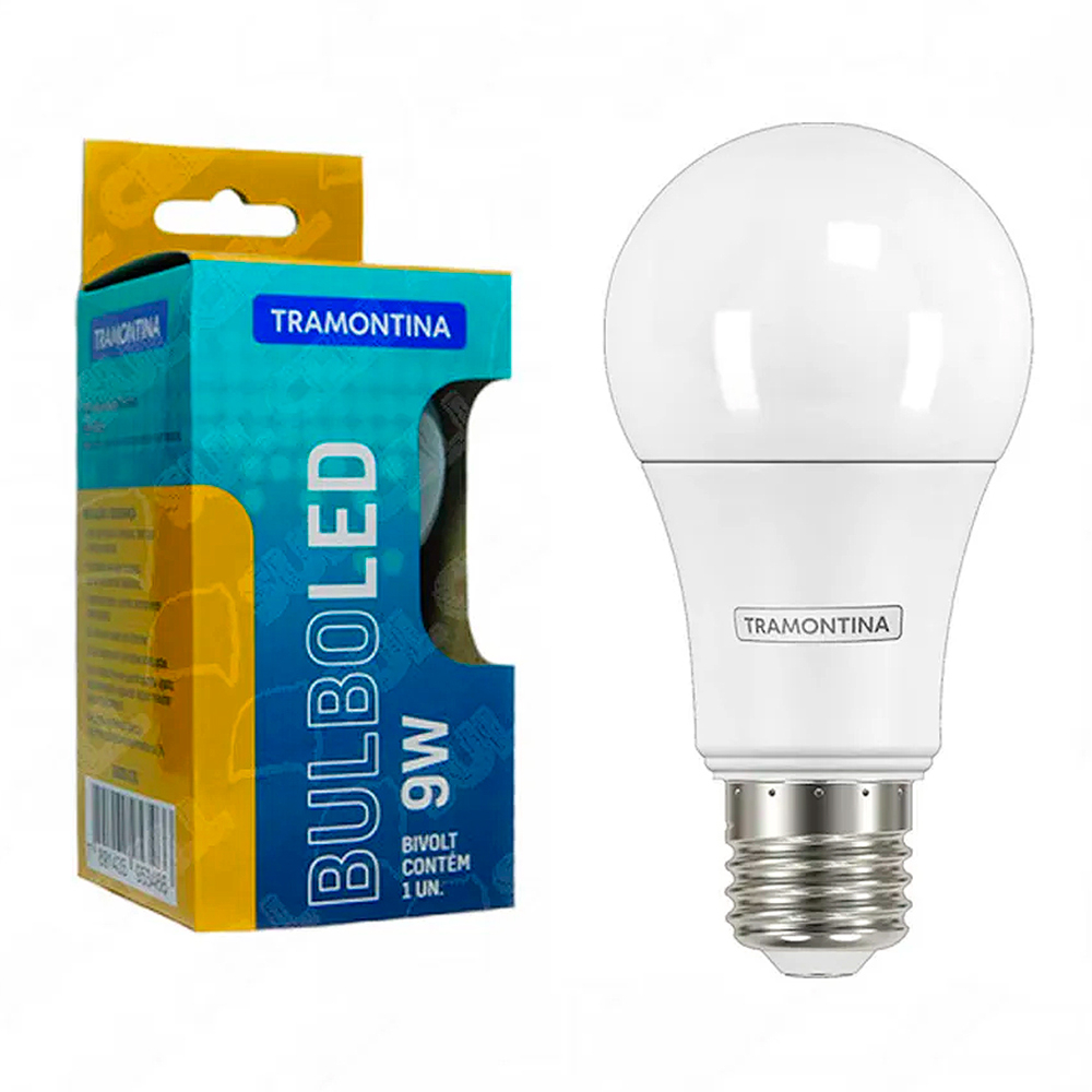LÂMPADA DE LED BULBO 09W 6500K BRANCA BIVOLT - TRAMONTINA