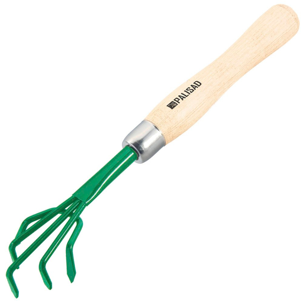 ESCARDILHO 5 DENTES 50 X 320MM COM REVESTIMENTO PROTETOR CABO DE MADEIRA - PALISAD