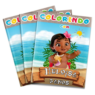 Livro de colorir Moana baby Lembrancinha personalizada em Oferta na Shopee