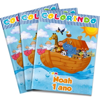 Livro de Colorir Arca de Noé Lembrancinha personalizada em Oferta na Shopee