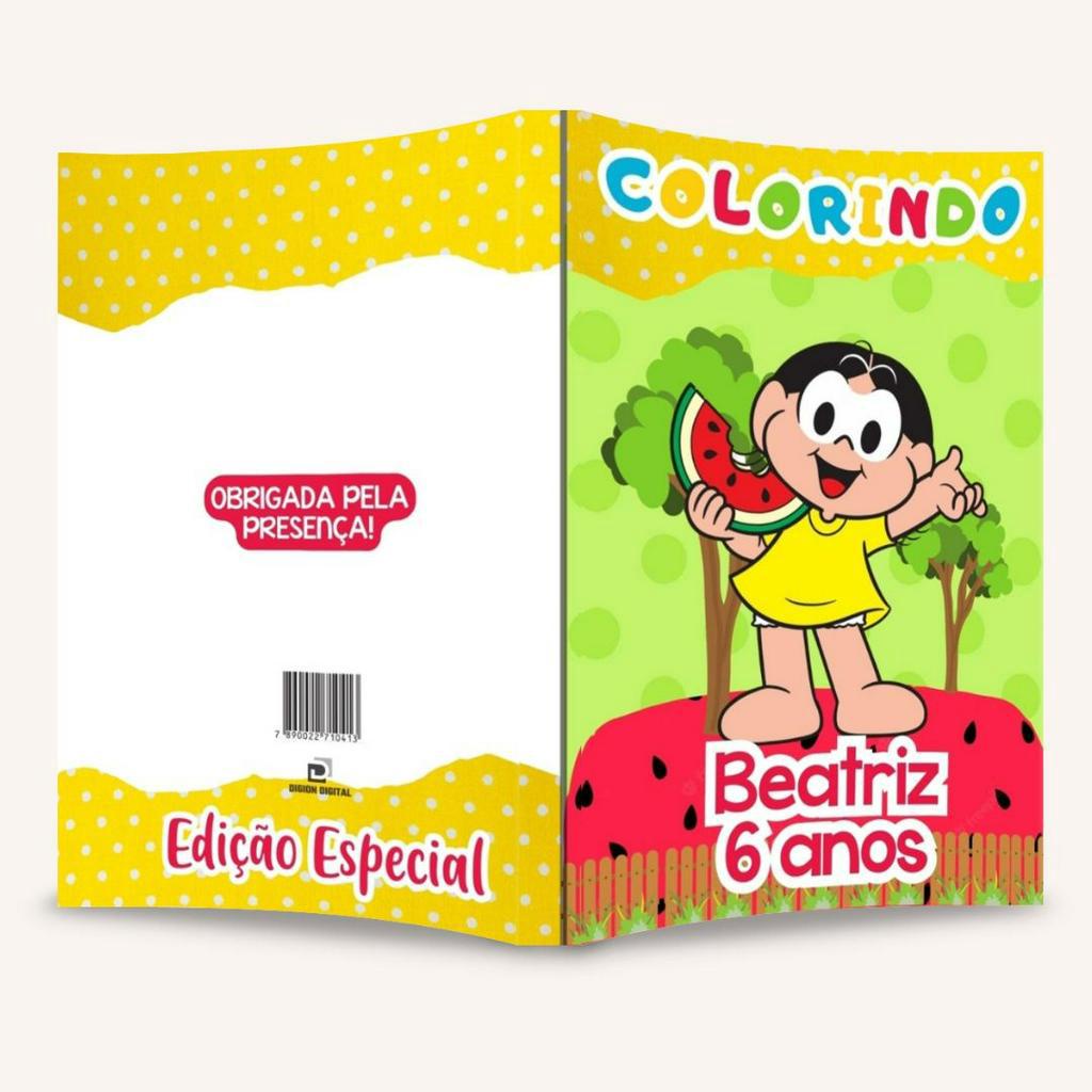 Livro de colorir lembrancinha Magali personalizada em Oferta na Shopee