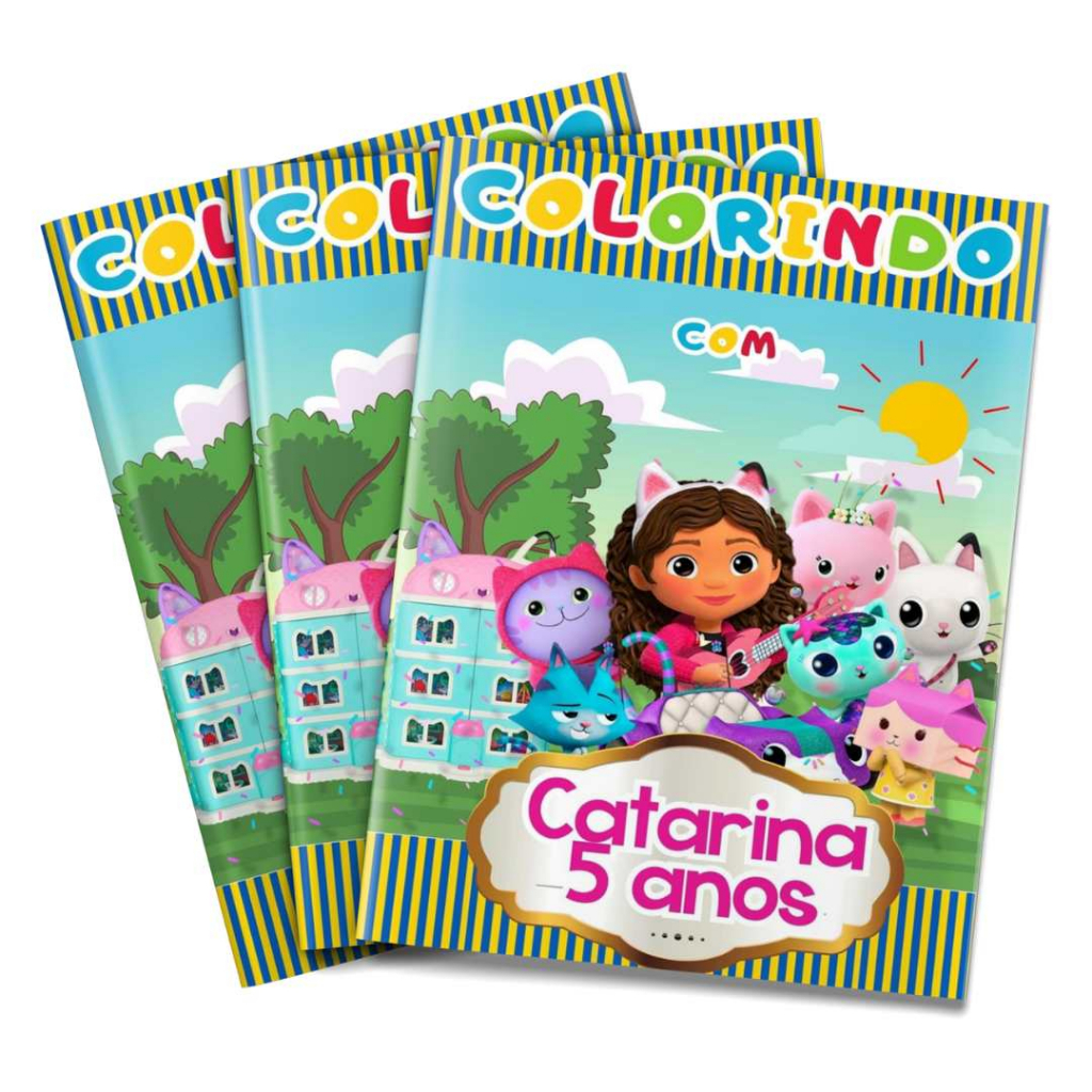 Livro de colorir Casa da Gabby Lembrancinha personalizada em Oferta na Shopee
