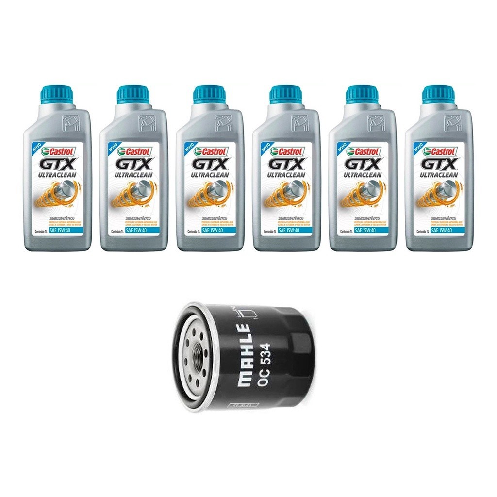 Kit Troca Óleo Castrol 15w40 Tracker 2.0L Mpfi 16v 2008/2009