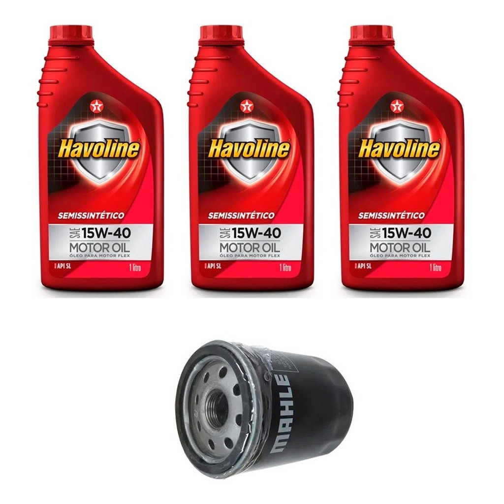 Kit Troca Óleo Havoline 15w40 Fiat 500 1.4 8V Flex 2011/ em Oferta na Shopee