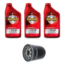 Kit Troca Óleo Havoline 15w40 Fiat 500 1.4 8V Flex 2011/