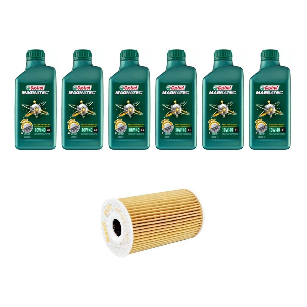Kit Troca Óleo Castrol 10w40 Hyundai Veracruz 3.8 2010/2013