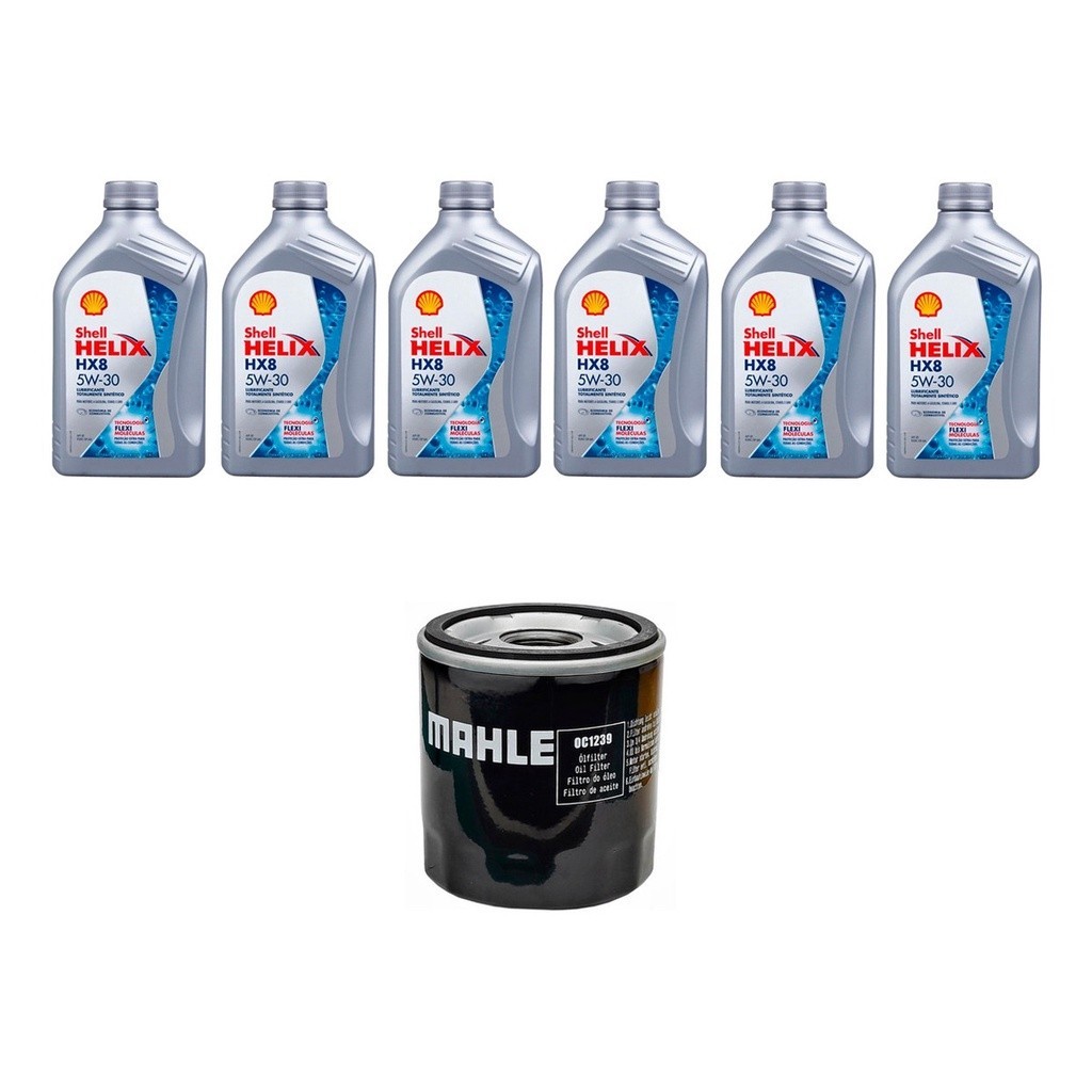 Kit Troca Óleo Shell 5w30 Gm Captiva 3.6l V6 2008/2010 em Oferta na Shopee