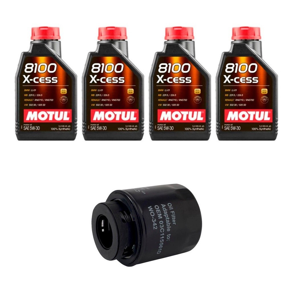 Kit Troca Óleo Motul 5w30 Audi A1 1.4 16v Tfsi 2010/ em Oferta na Shopee
