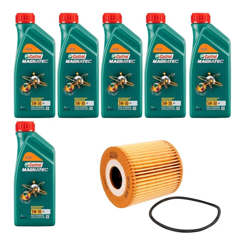 Kit Troca Óleo Castrol 5W30 Volvo S60 2.0 Turbo 2004/2009 em Oferta na Shopee