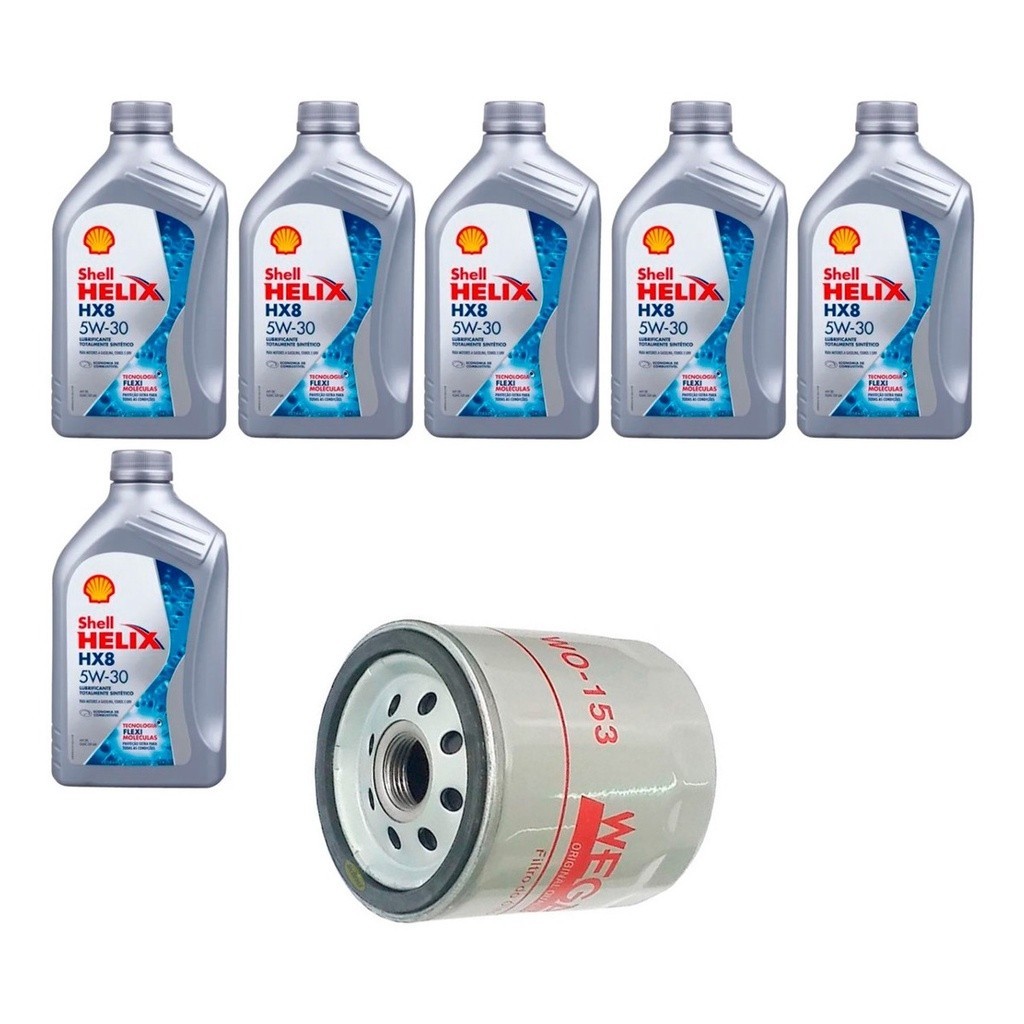 Kit Troca Óleo Shell 5w30 Volvo S60 2.0 T5 240cv 2010/2013 em Oferta na Shopee