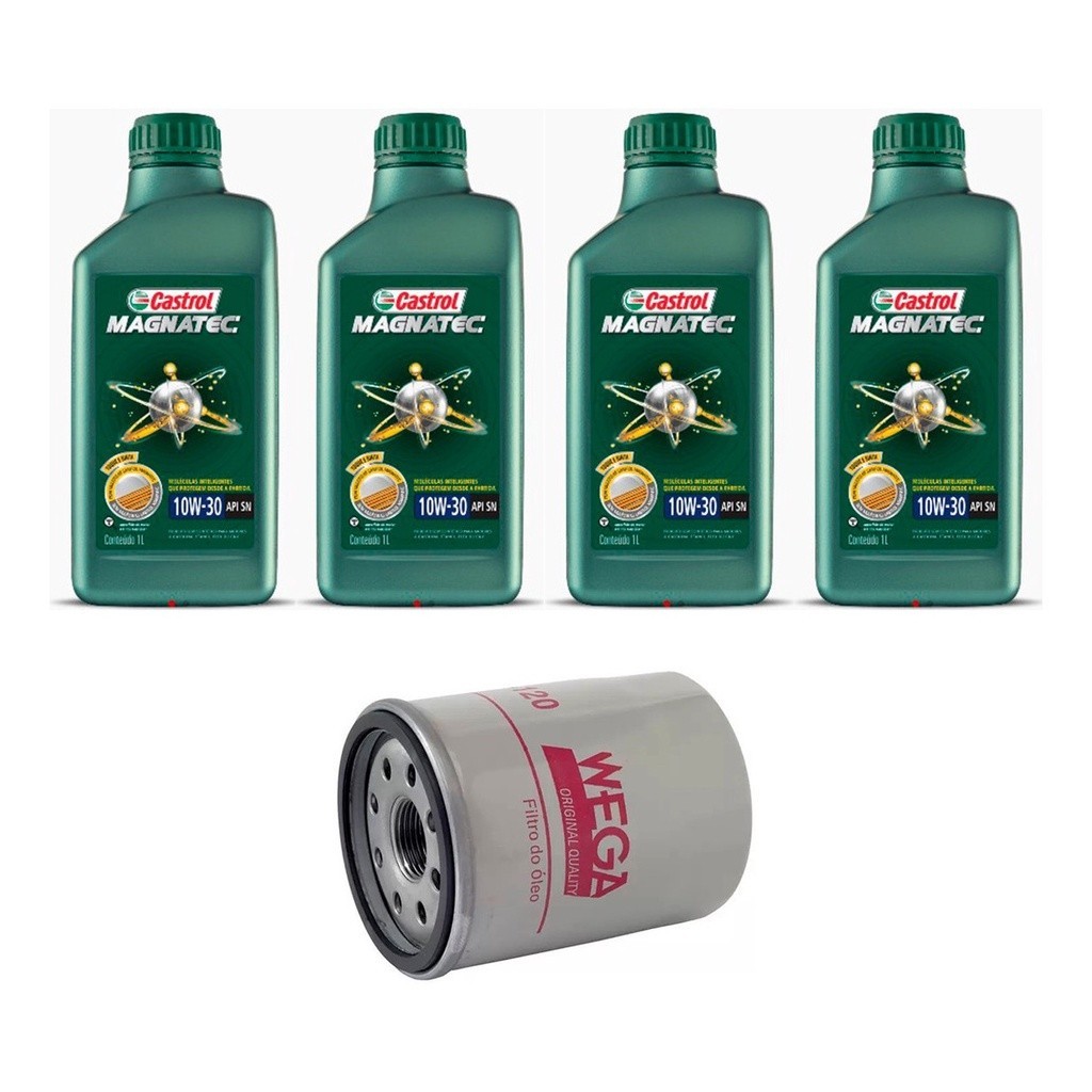 Kit Troca Óleo Castrol 10w30 Honda Civic 1.7 16v 2001/2006 em Oferta na Shopee