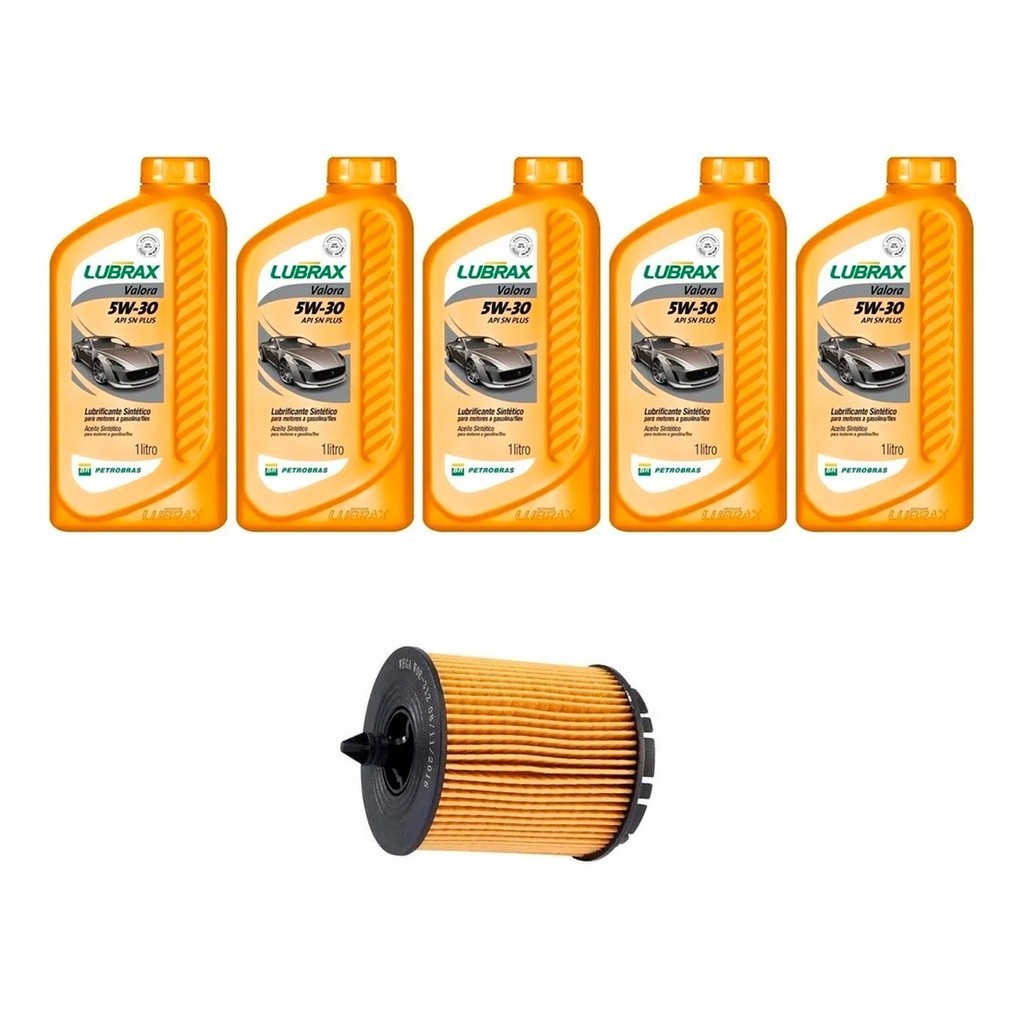 Kit Troca Óleo Lubrax 5w30 Gm Captiva Malibu 2.4L Sidi 2009/2015 em Oferta na Shopee