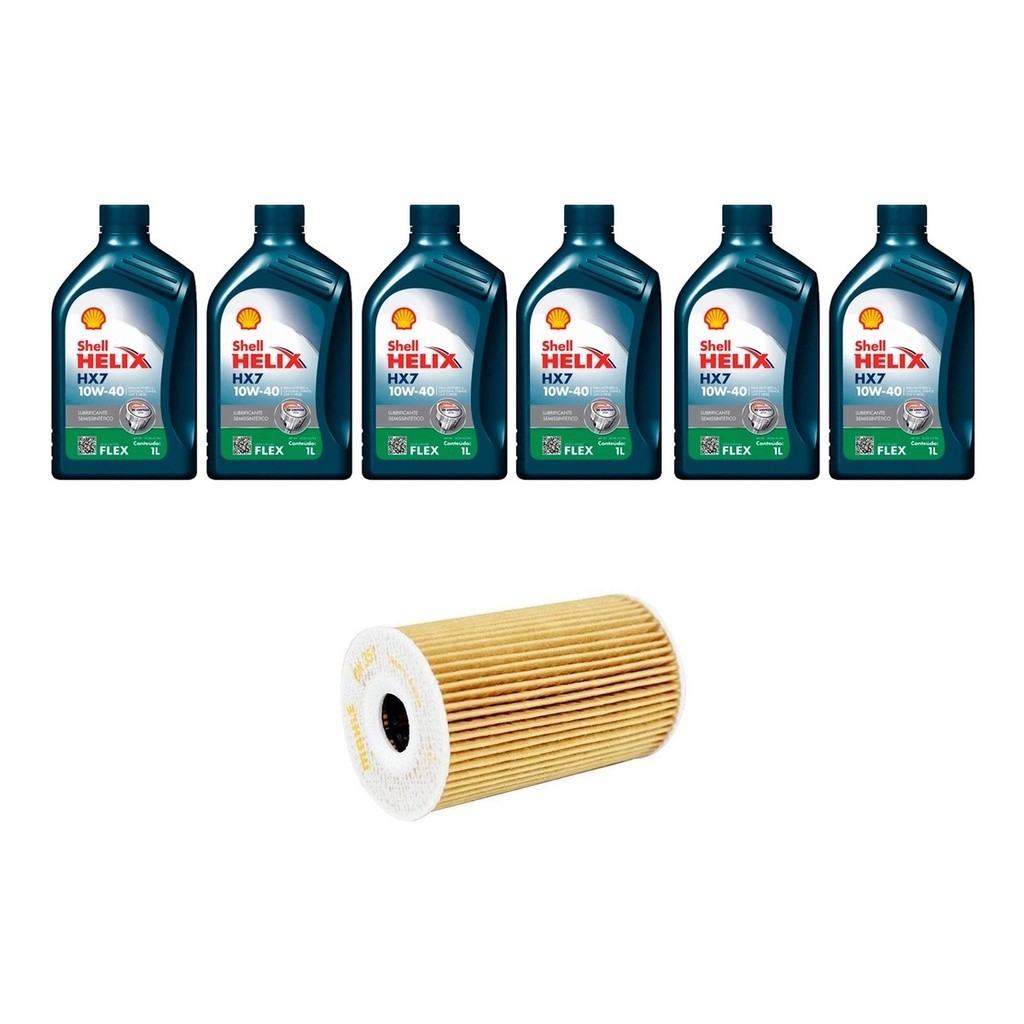 Kit Troca Óleo Shell 10w40 Hyundai Veracruz 3.8 2010/2013