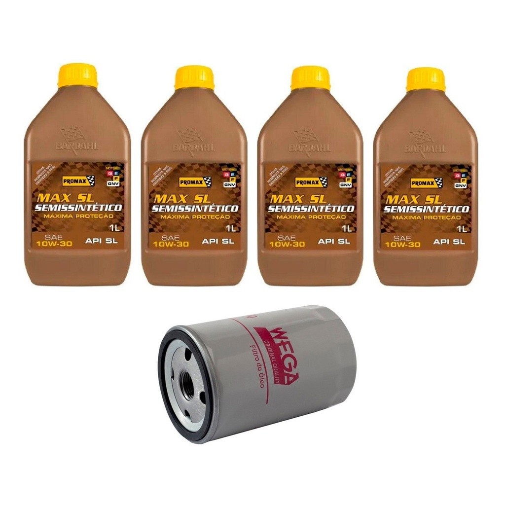 Kit Troca Óleo Bardahl 10w30 Fit 1.4 16v 2009/2012 em Oferta na Shopee