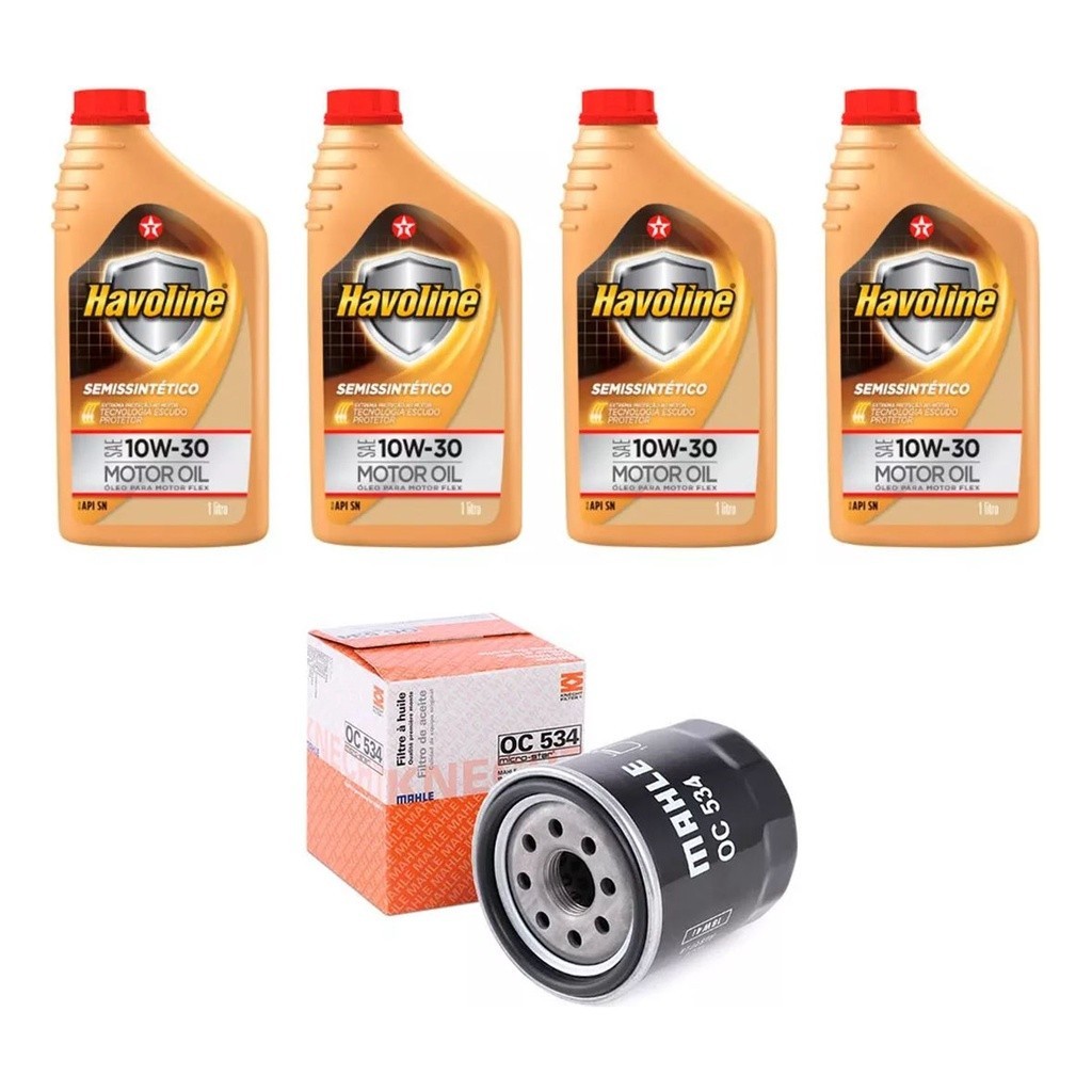 Kit Troca Óleo Havoline 10w30 Toyota Corolla 1.8 7afe 92/02 em Oferta na Shopee
