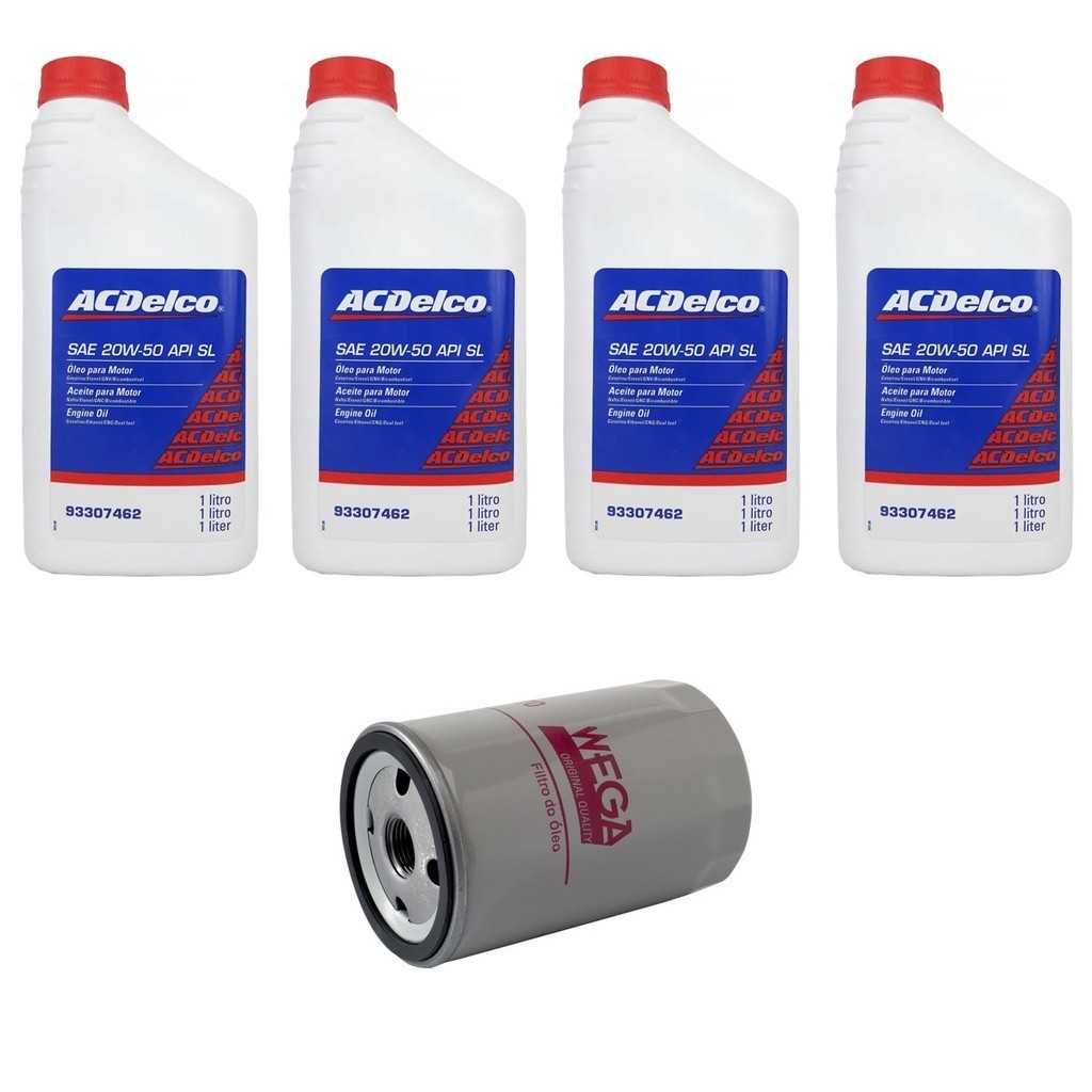 Kit Troca Óleo Acdelco 20w50 Vw Golf G3 1.8 2.0 1991/1997 em Oferta na Shopee