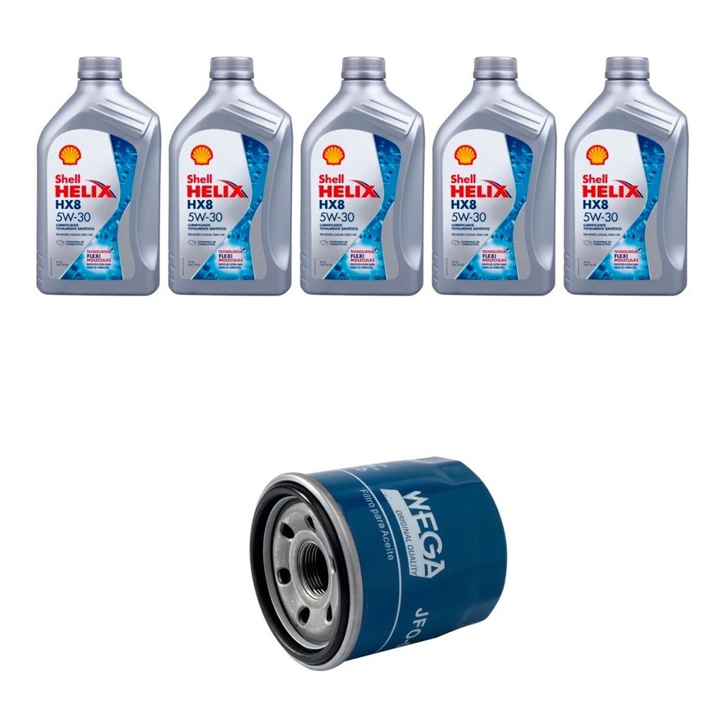 Kit Troca Óleo Shell 5w30 Nissan Versa 1.6 Hr16 2011/ em Oferta na Shopee