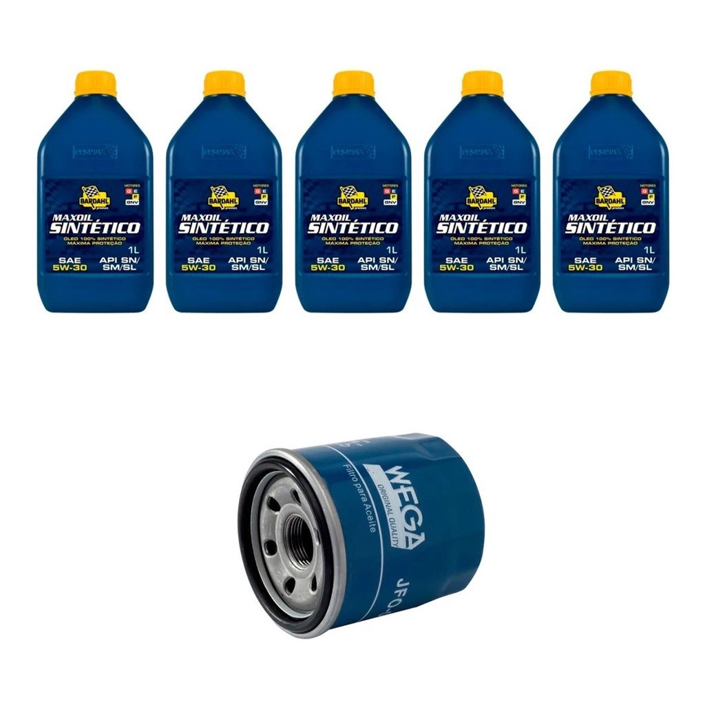 Kit Troca Óleo Bardahl 5W30 Nissan Sentra 2.0 MR20 2007/ em Oferta na Shopee