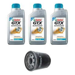 Kit Troca Óleo Castrol 15w40 Fiat 500 1.4 8v Flex 2011/