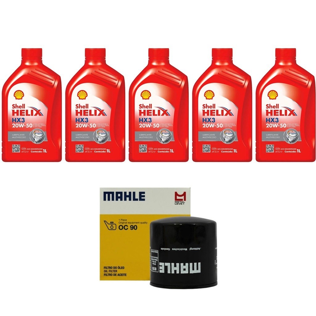 Kit Troca Óleo Shell 20w50 Gm Kadett 1.8 8v 1989/1998 em Oferta na Shopee