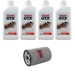 Kit Troca Óleo Castrol 20w50 Vw Golf G3 1.8 2.0 1991/1997 em Oferta na Shopee