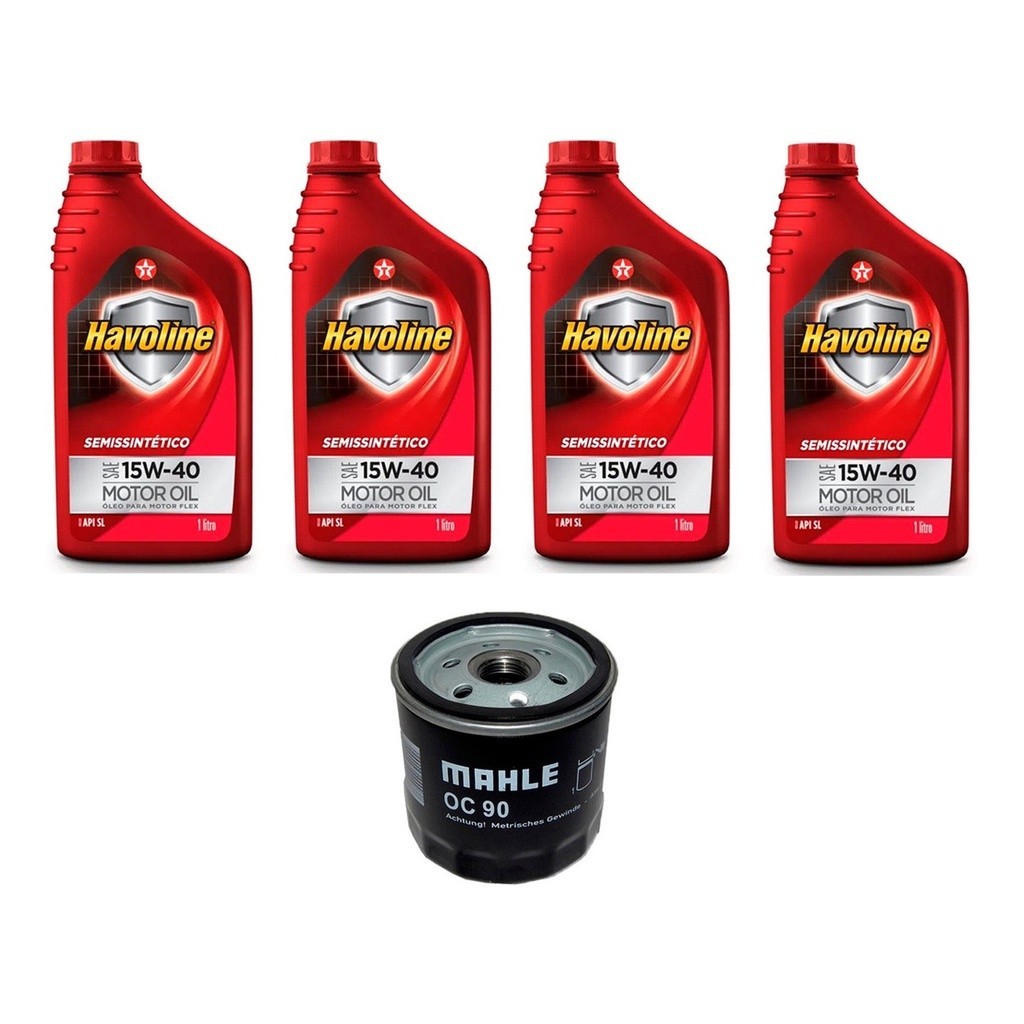 Kit Troca Óleo Havoline 15w40 Doblo 1.8 8V Flex 2006/2010