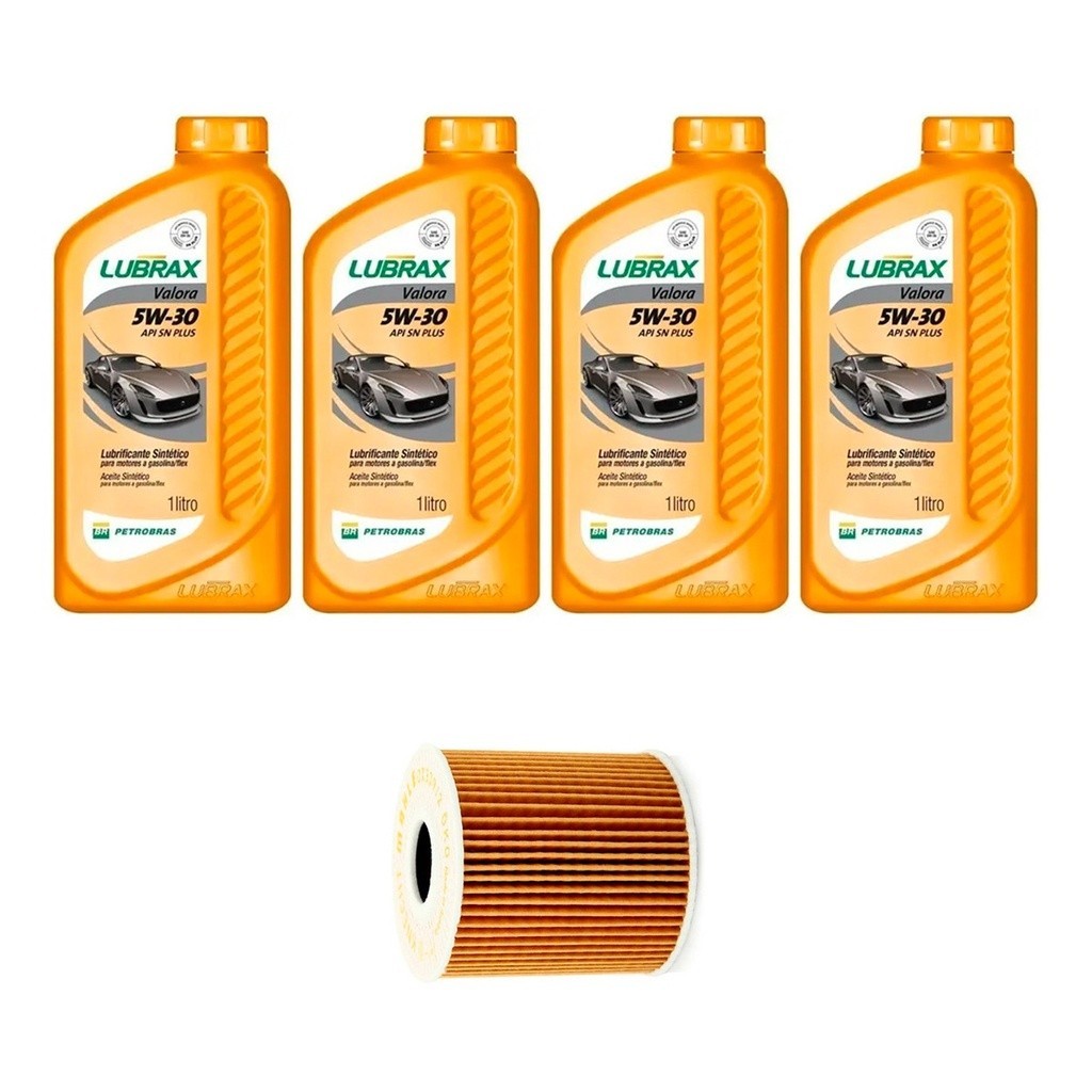 Kit Troca Óleo Lubrax 5w30 Peugeot 208 1.6 16V 2013/ em Oferta na Shopee