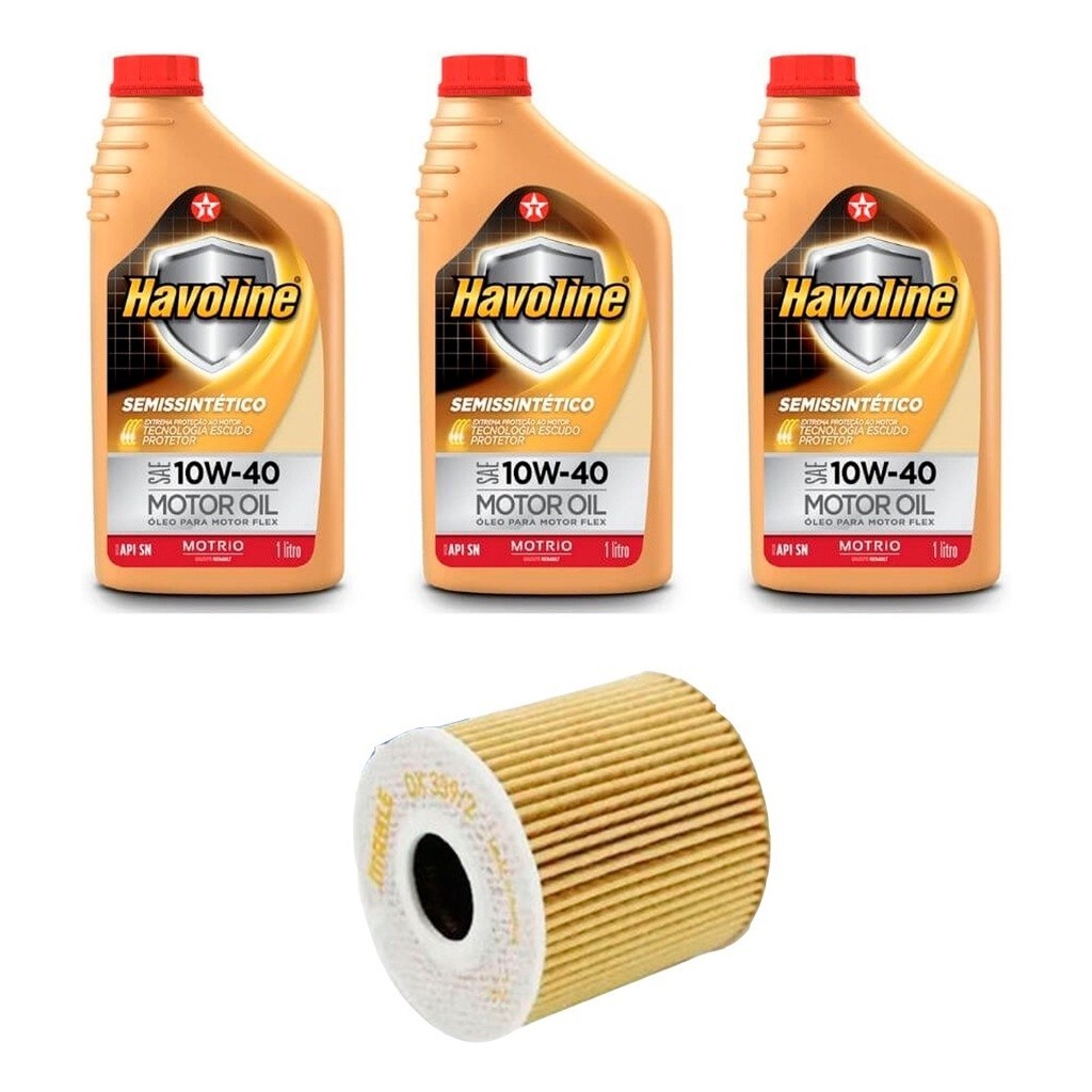 Kit Troca Óleo Havoline 10w40 Peugeot 206 1.4I 8v 2006/2010